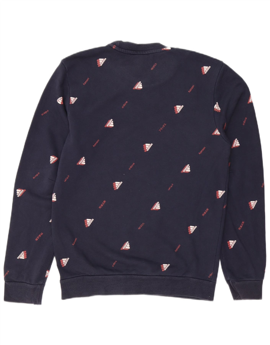 ADIDAS grafisk sweatshirt til mænd, lille marineblå