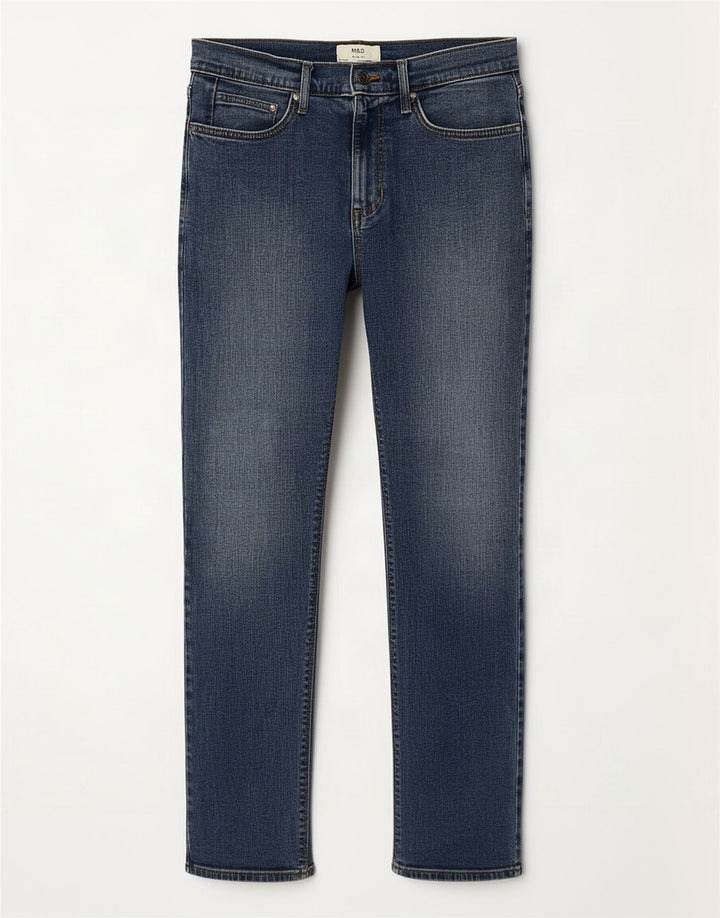Marks & Spencer Herre Slim Jeans W32 L31 Blå Bomuld