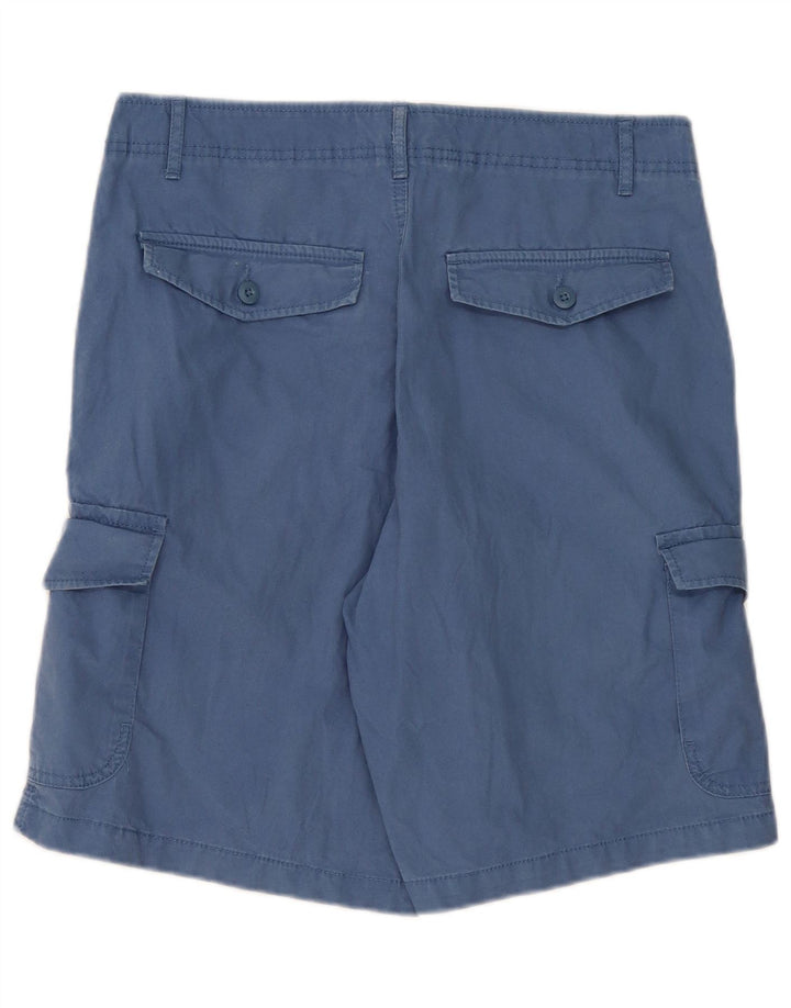 MARKS & SPENCER Herre Cargo Shorts W32 Medium Blue Cotton