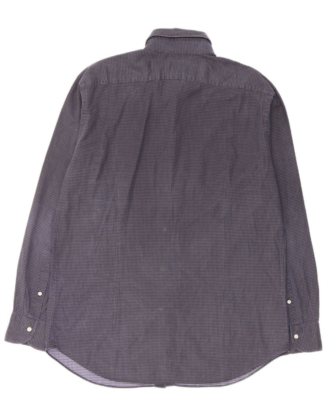 BOOGIE Herre Milano Custom Fit skjorte 2XL marineblå Houndstooth bomuld