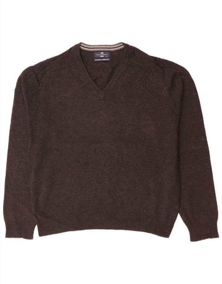 Marks & Spencer Herre Blue Harbor V-hals sweater mellemgrå