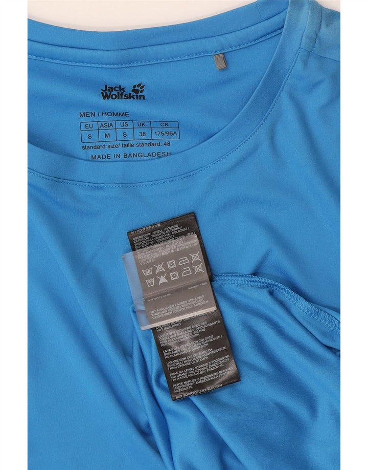 Jack Wolfskin Herre T-Shirt Top UK 38 Small Blue Polyester