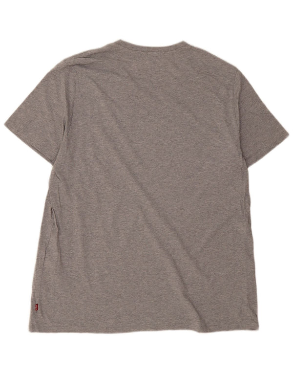 Levi's Herre Grafisk T-Shirt Top 2XL Grå Bomuld