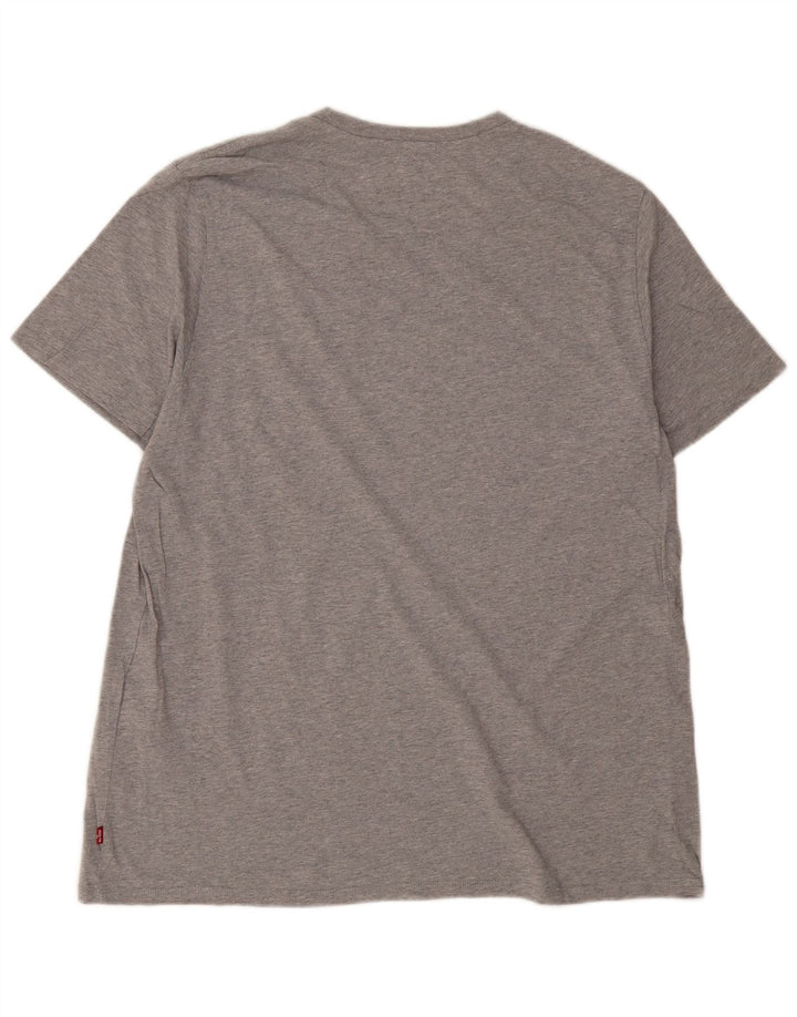 Levi's Herre Grafisk T-Shirt Top 2XL Grå Bomuld