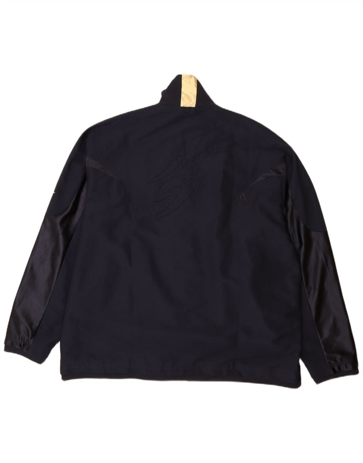 Adidas Regnjakke til mænd UK 42 XL Navyblå polyester