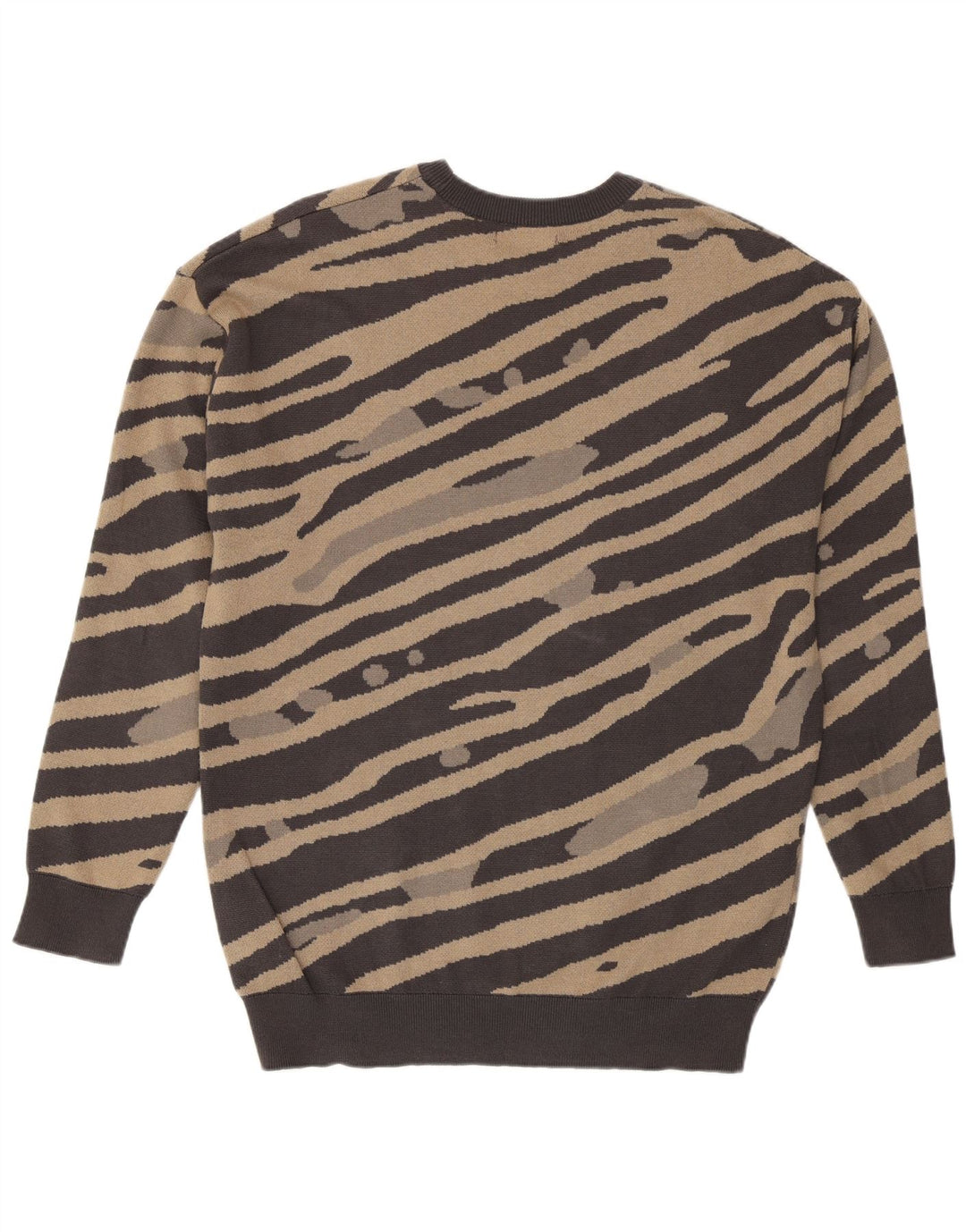 Zara Sweatshirt til mænd, lille brun stribet bomuld