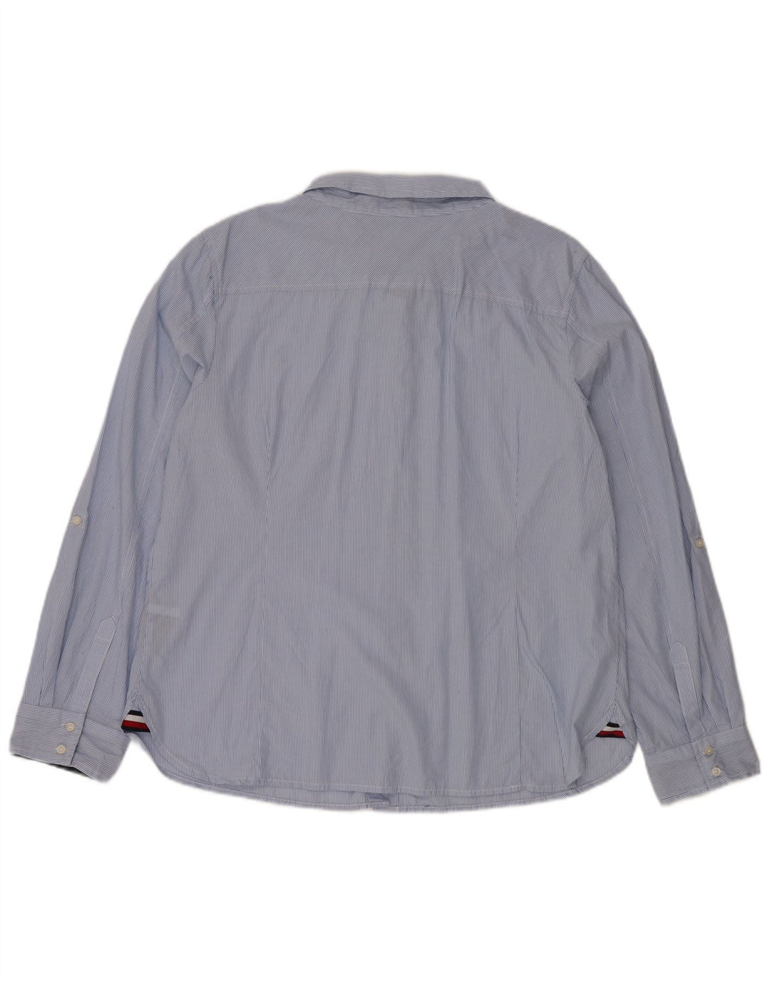 TOMMY HILFIGER Dameskjorte UK 20 2XL Blå nålestribet bomuld