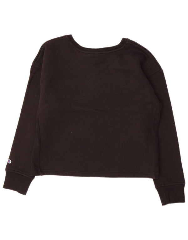 CHAMPION Piger Grafisk Sweatshirt Jumper 13-14 år XL Sort Bomuld