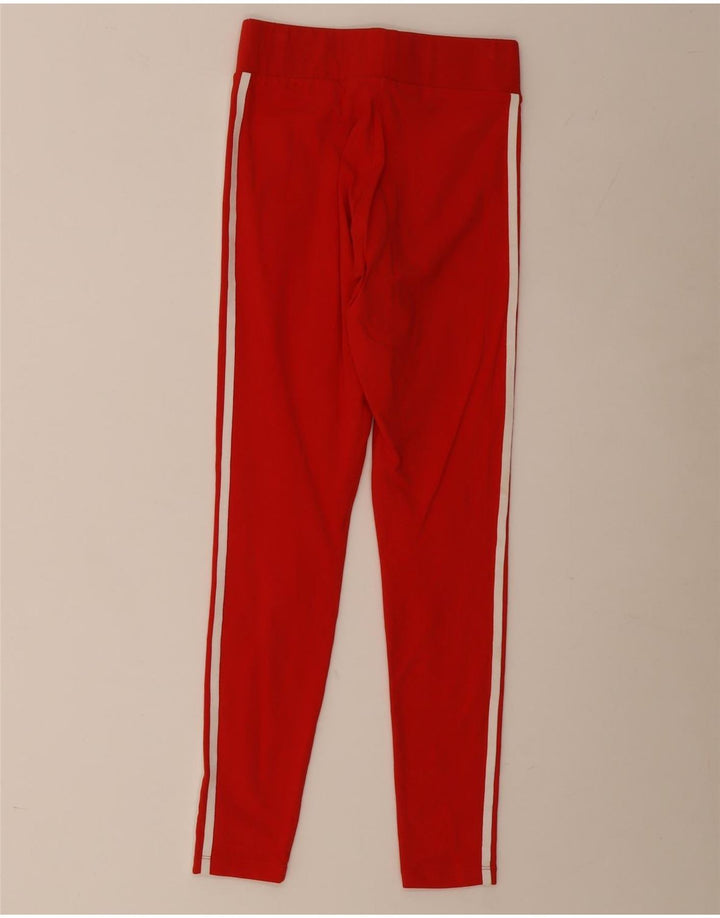 Adidas Dame Leggings UK 10 Small Red Bomuld