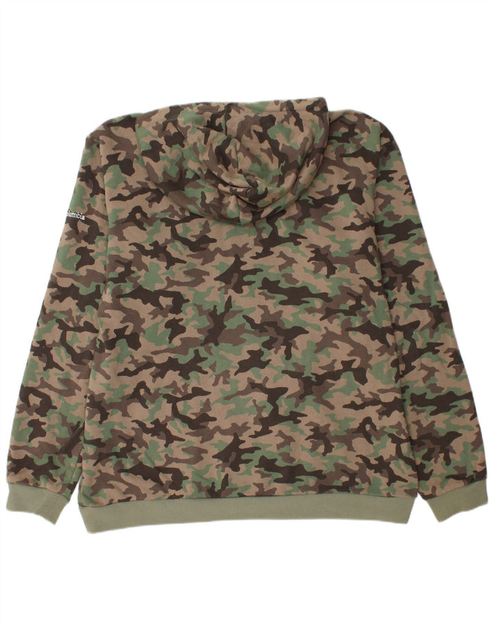 COLUMBIA Grafisk hættetrøje til mænd XL Khaki Camouflage Bomuld