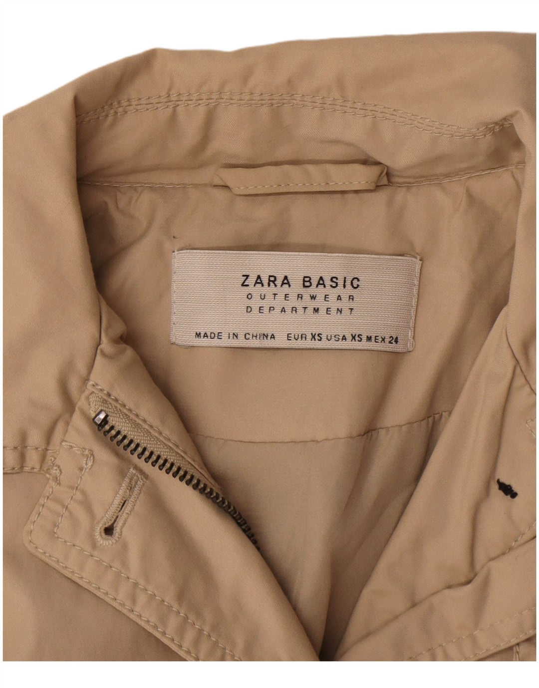 Zara Trench Coat til kvinder UK 6 XS Beige