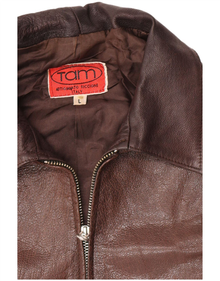 Vintage dame læderjakke UK 14 Large Brown