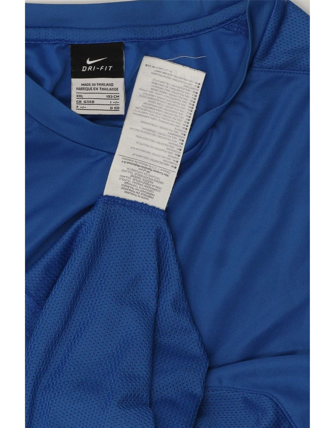 Nike Herre T-shirt Top 2XL Blå Polyester Sports