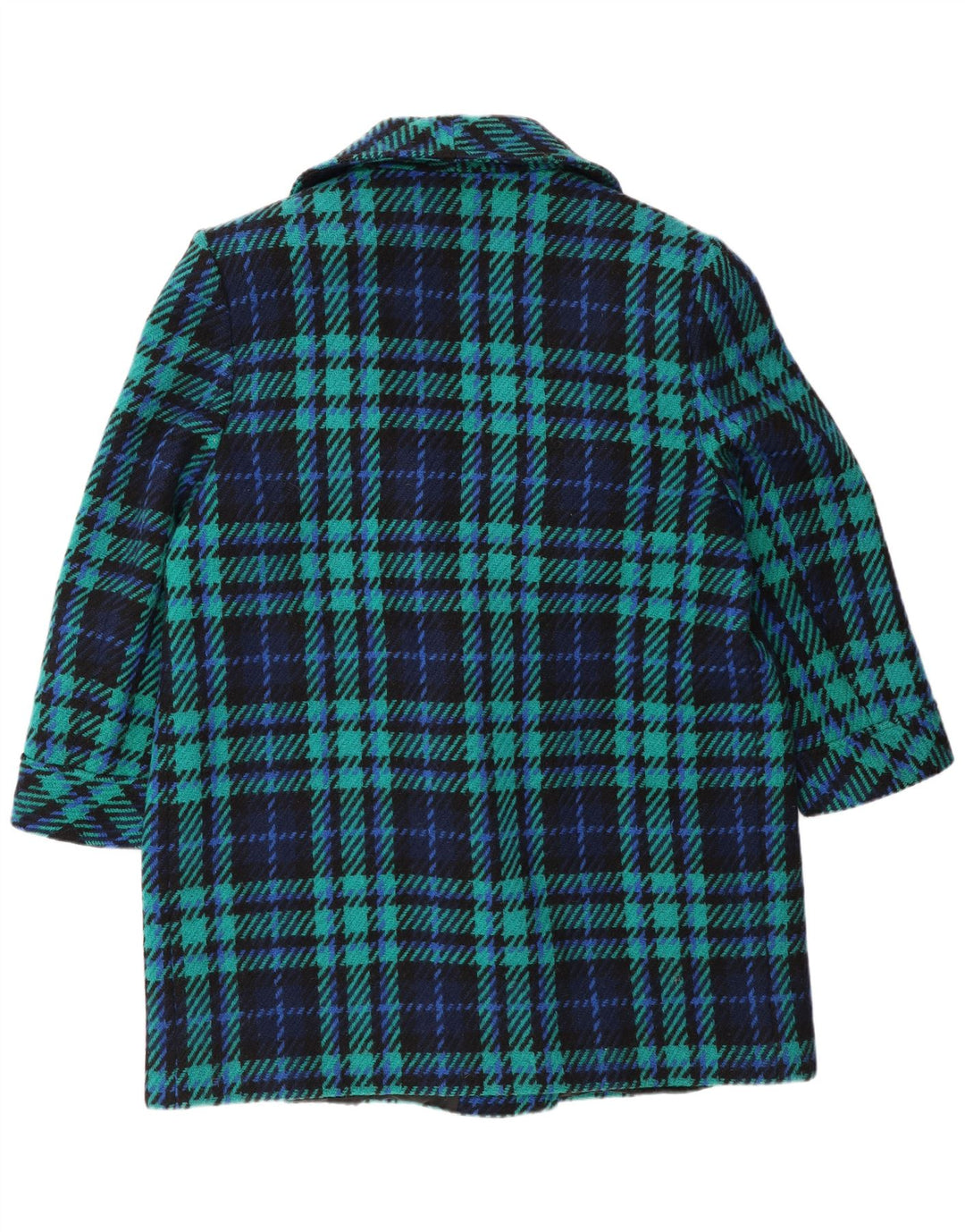 Vintage oversize overfrakke til kvinder UK 16 Stor grøn plaid