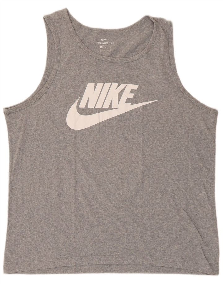 Nike Herre Grafisk Vest Top Stor Grå Bomuld