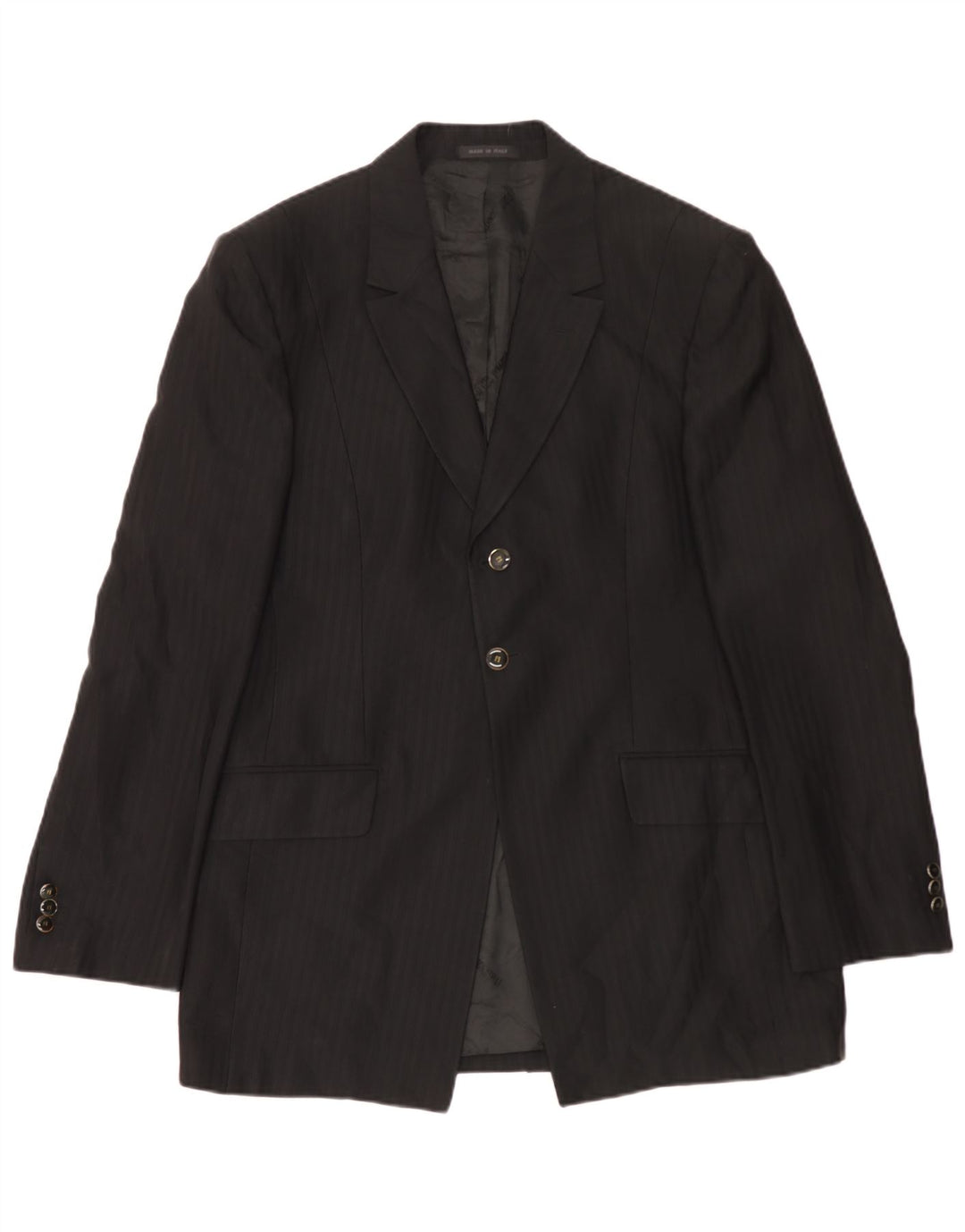 Carlo Pignatelli Herre 2-knaps blazerjakke IT 54 2XL Sort nålestribe