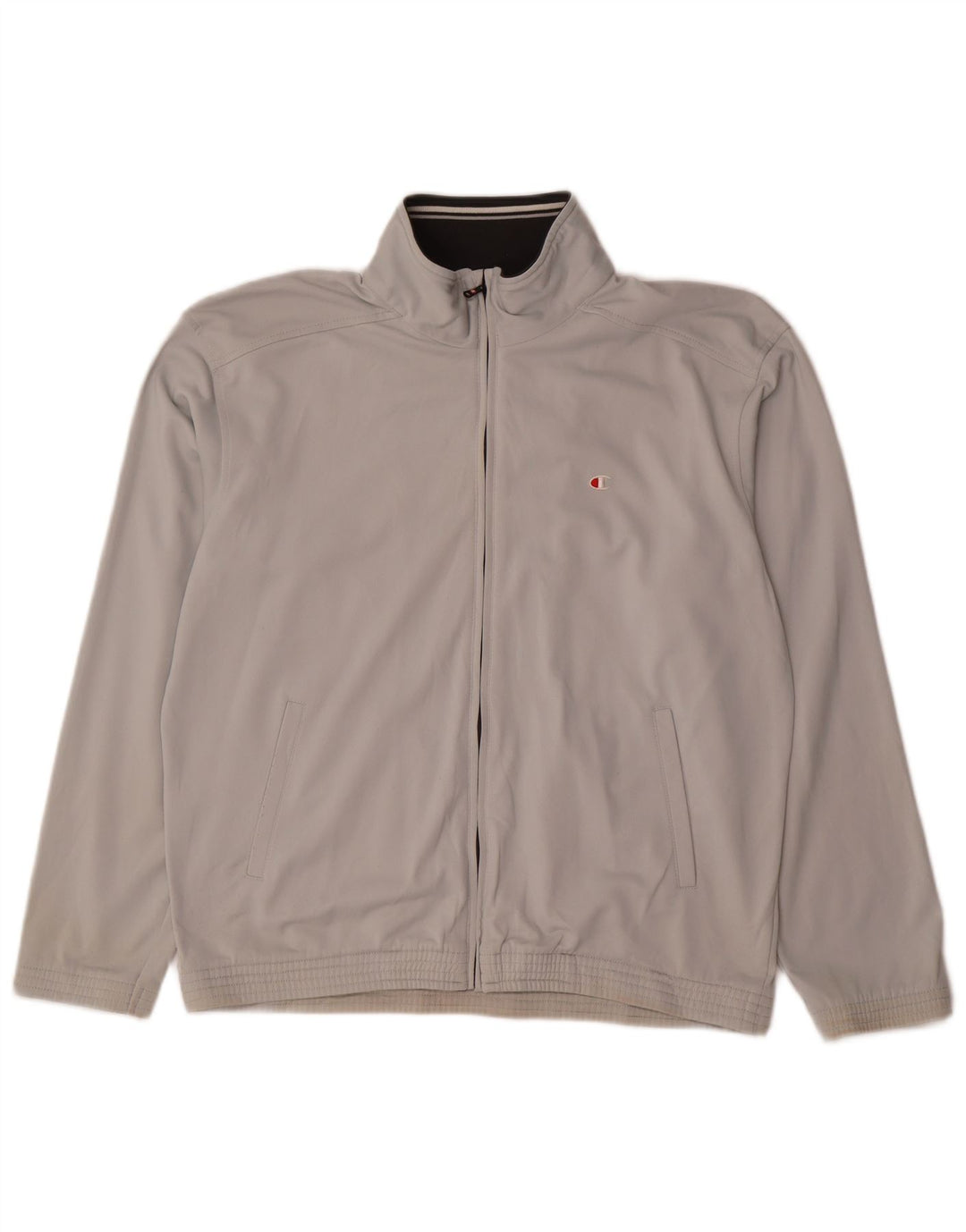 CHAMPION Mens Tracksuit Top Jacket Medium Grey Polyester