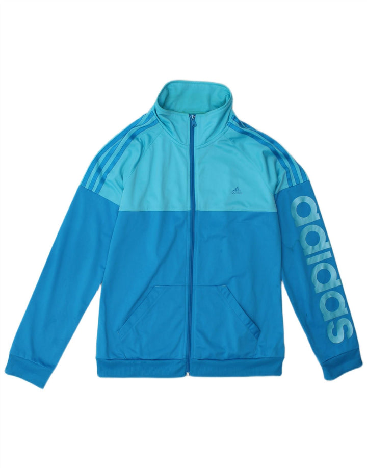 Adidas Dame Climalite Træningsdragt Topjakke UK 12/14 Medium Blue
