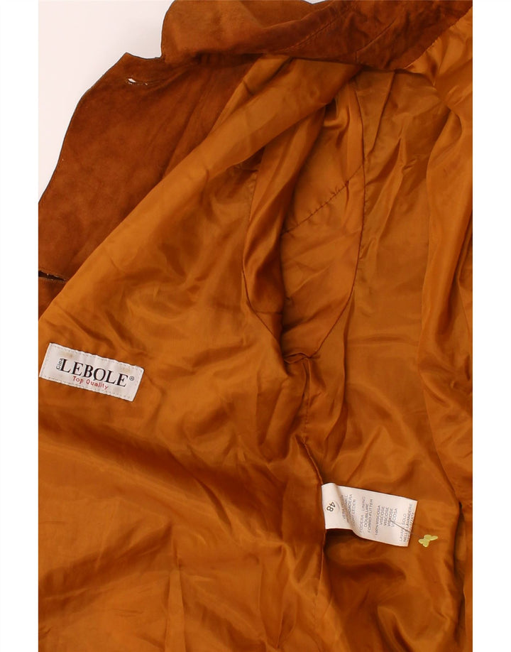 LEBOLE Womens Suede Jacket IT 48 XL Brown Leather Vintage Lebole and Second-Hand Lebole from Messina Hembry 