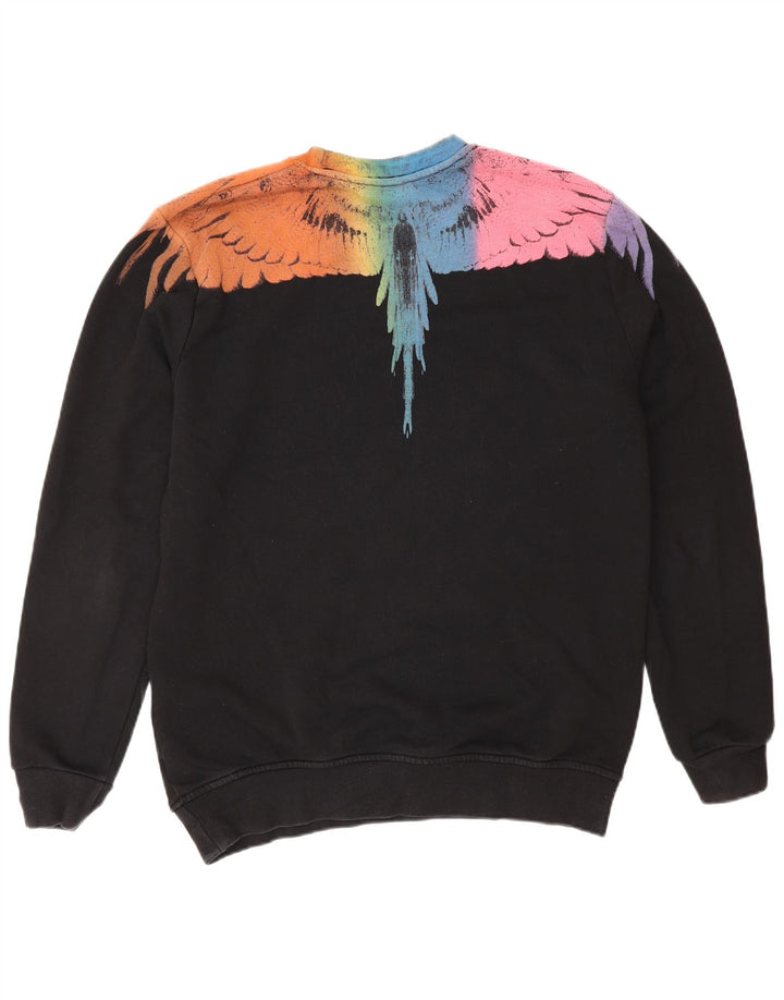 Kappa Herre grafisk sweatshirt Jumper Medium Sort Colourblock Polyester