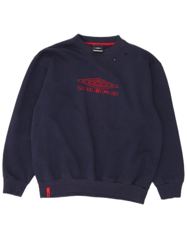 UMBRO Grafisk Sweatshirt Jumper til kvinder UK 14 Medium Navy Blue Polyester