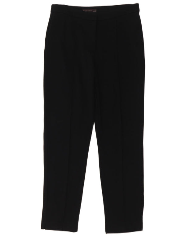 Marks & Spencer Dame Slim Casual Bukser UK 10 Small W29 L28 Navy Blue