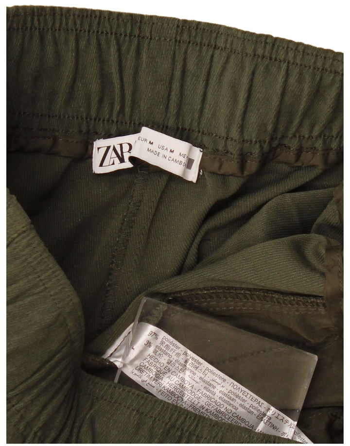 Zara Womens Joggers Cropped Trousers Medium W28 L25 Khaki Polyester