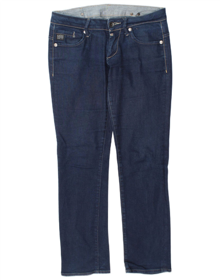 G-Star Dame Midge Straight Jeans W30 L32 Marineblå Bomuld