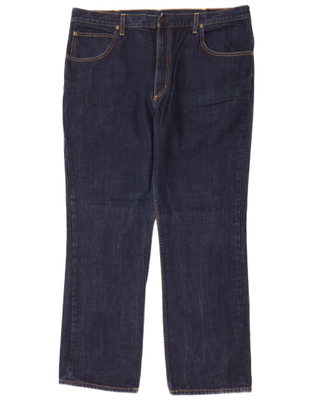 Lee Mens Brooklyn Straight Jeans W42 L32 Marineblå Bomuld