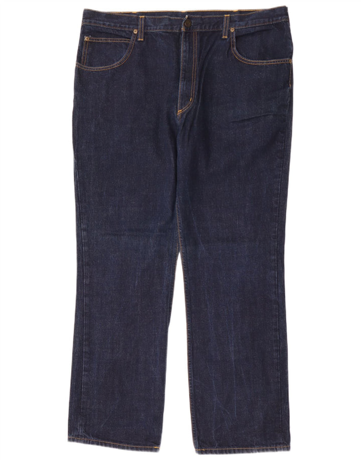 Lee Mens Brooklyn Straight Jeans W42 L32 Marineblå Bomuld