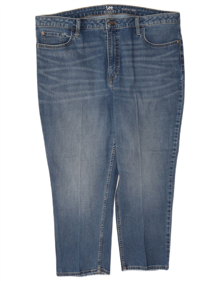 Lee Dame Raiders Mid Rise Capri Jeans W38 L23 Blå