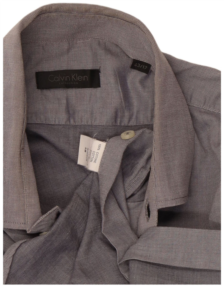 Calvin Klein Herreskjorte Str. 43 17 XL Grå Bomuld