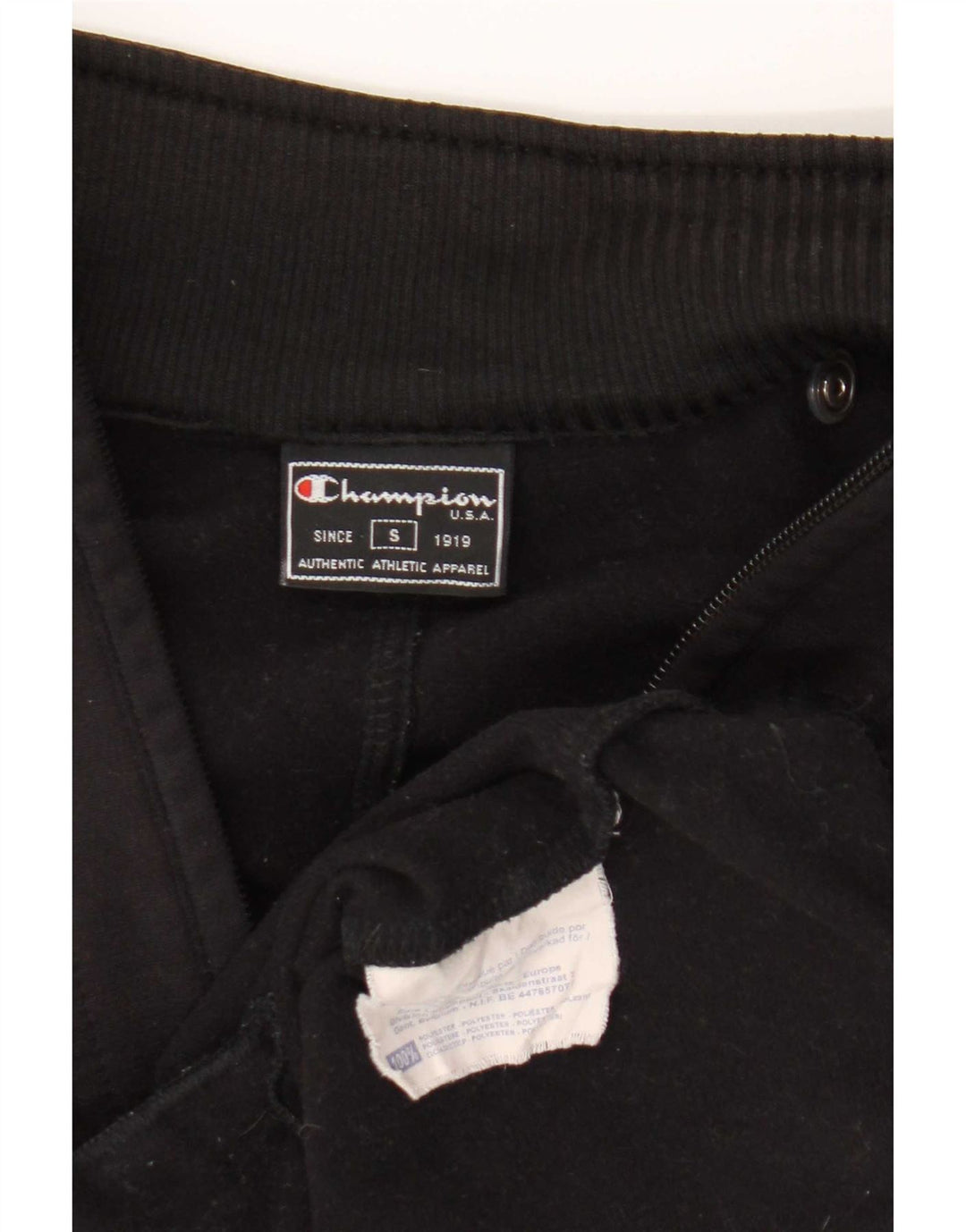 Champion Womens Oversized Tracksuit Top Jacket UK 10 Small Black Polyester