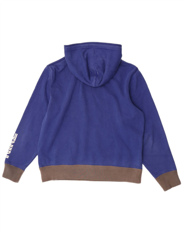 Nike Herre grafisk hættetrøje Jumper Medium Blue Colourblock Bomuld