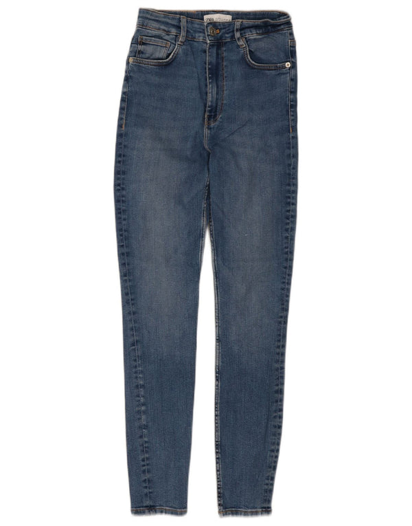 ZARA Dame Skinny Jeans EU 36 XS W26 L27 Blå