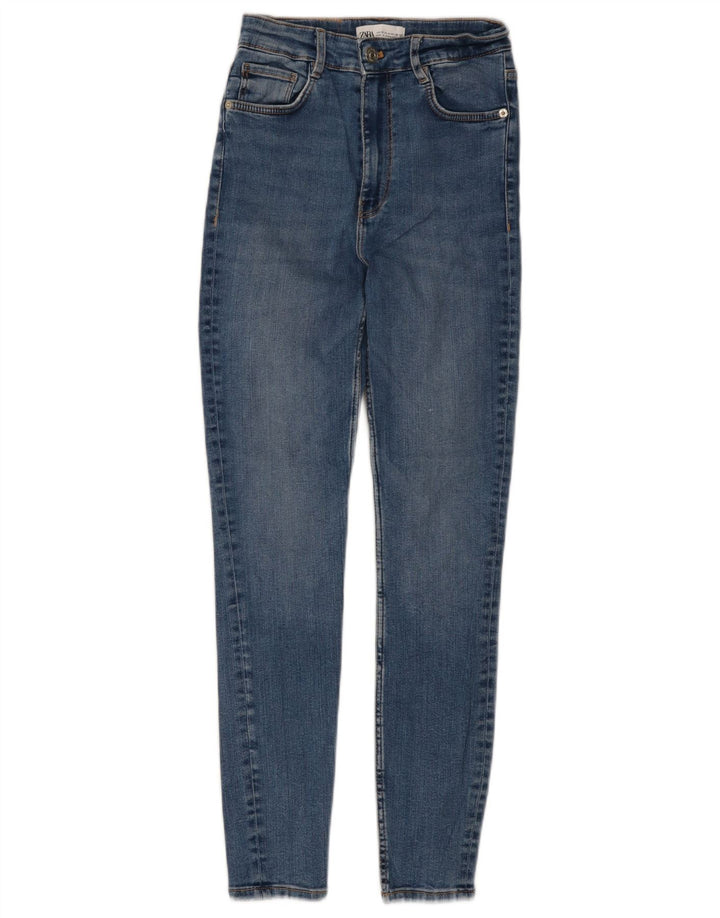 ZARA Dame Skinny Jeans EU 36 XS W26 L27 Blå