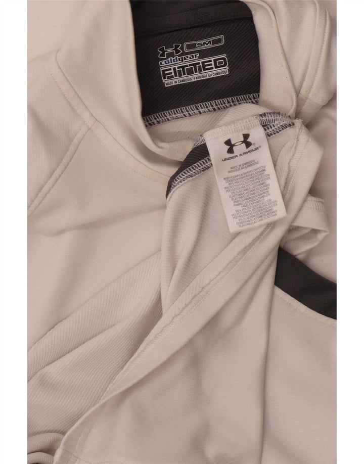 Under Armour Herre Cold Gear Top Langærmet Lille hvid Colourblock