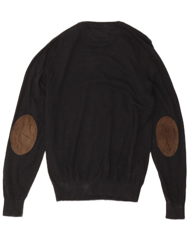 Massimo Dutti Herre V-hals sweater XL Sort Bomuld