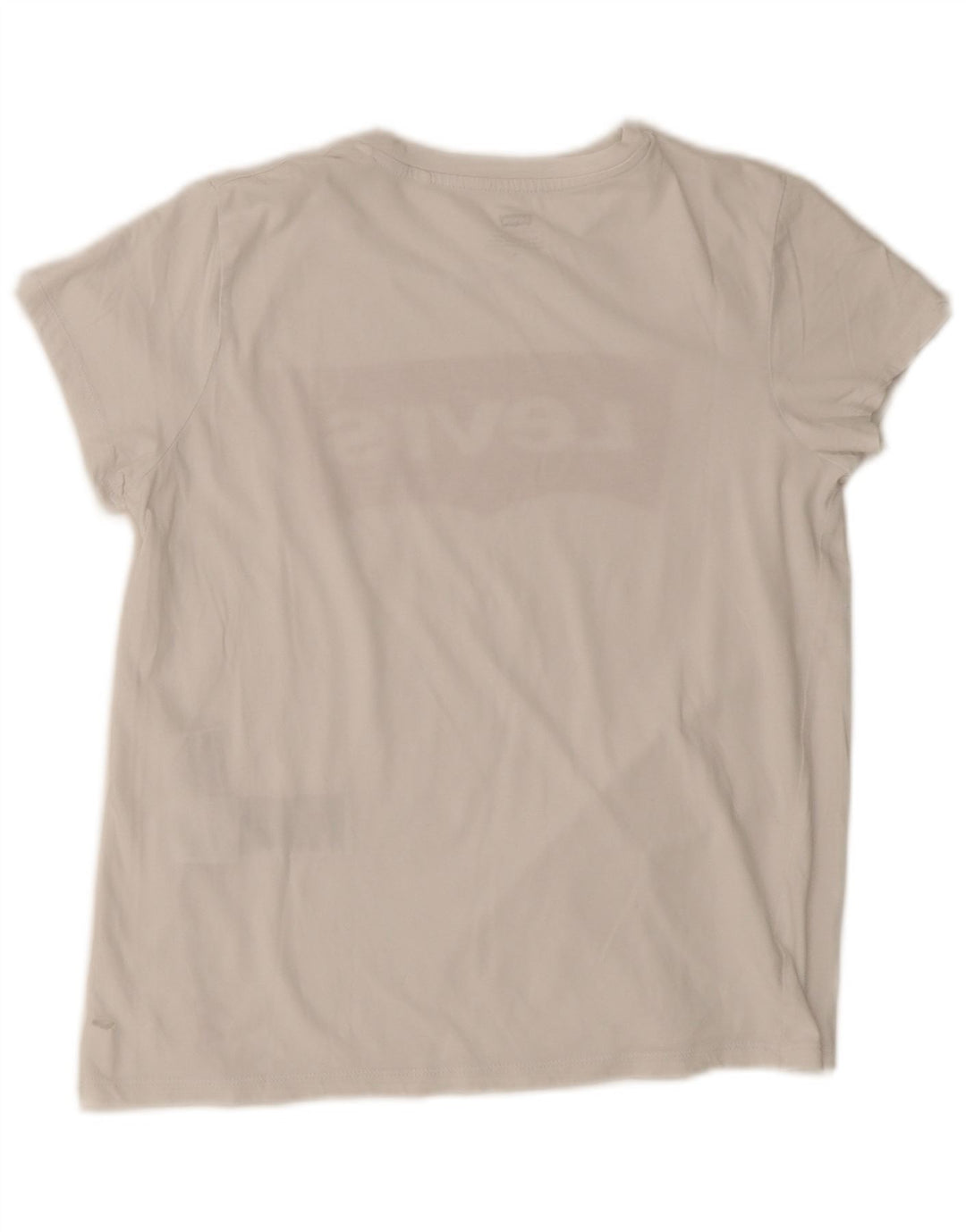 Levi's Grafisk T-shirt top til kvinder UK 12 Medium hvid bomuld