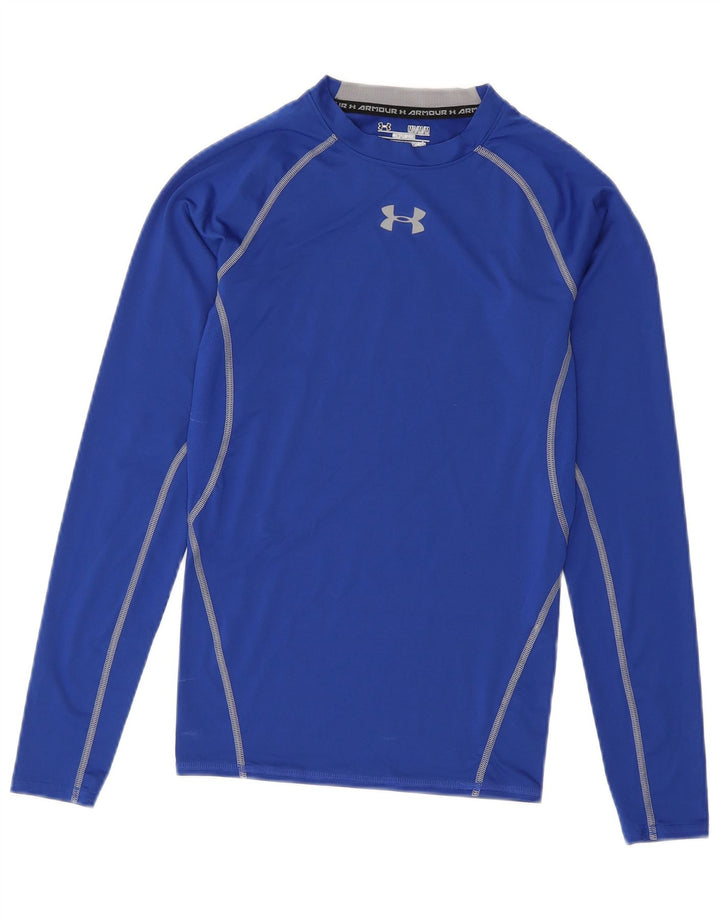 Under Armour Dame Heat Gear Grafisk Top Langærmet UK 12 Medium Blue
