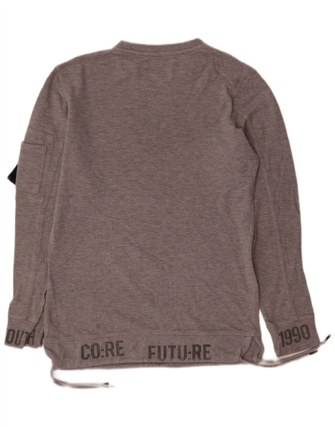 Jack & Jones grafisk sweatshirt til mænd, lille grå bomuld