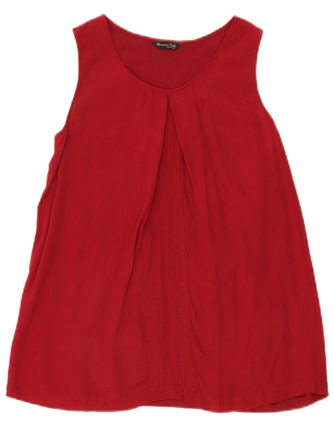 Massimo Dutti Dame ærmeløs bluse Top UK 10 Lille Rød
