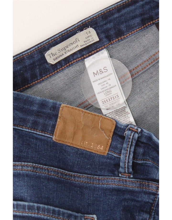 Marks & Spencer Dame Sienna Straight Jeans UK 14 Medium W30 L30 Blue