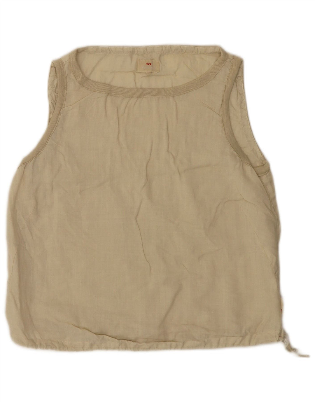 Superga Dame ærmeløs bluse Top IT 48 XL Beige hør
