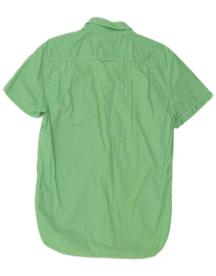 SUPERDRY Kortærmet Herreskjorte Medium Green Gingham Cotton