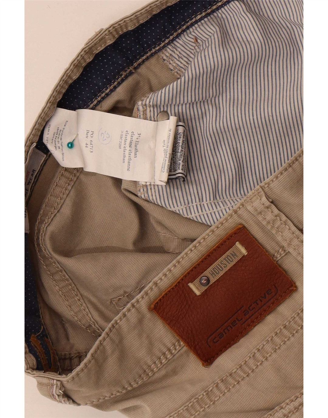 Camel Active Herre Lige Casual Bukser W33 L36 Beige Bomuld
