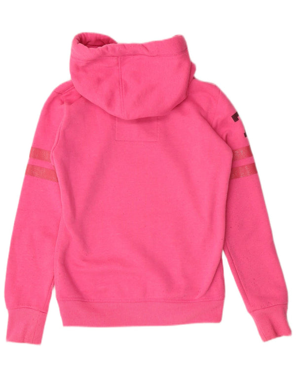 Superdry grafisk hættetrøje til kvinder UK 6 XS Pink Cotton Sports