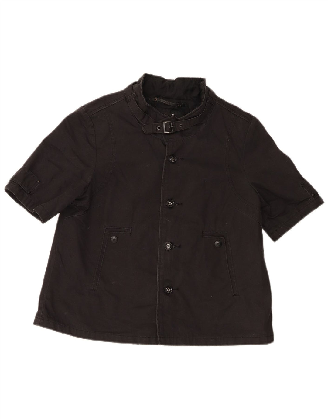 G-Star Kvinder Kortærmet Bomber Jacket UK 10 Small Black Bomuld