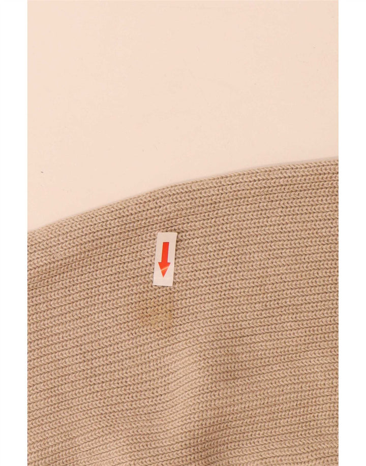 Marks & Spencer Herre Blue Harbor Polo Neck Jumper Sweater Stor Beige