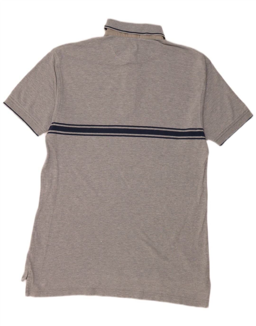 Gant herre poloshirt mellemgrå stribet bomuld